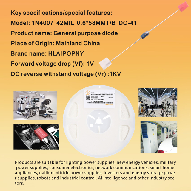 Reverse Current Limiting Semiconductor General Purpose Diode 